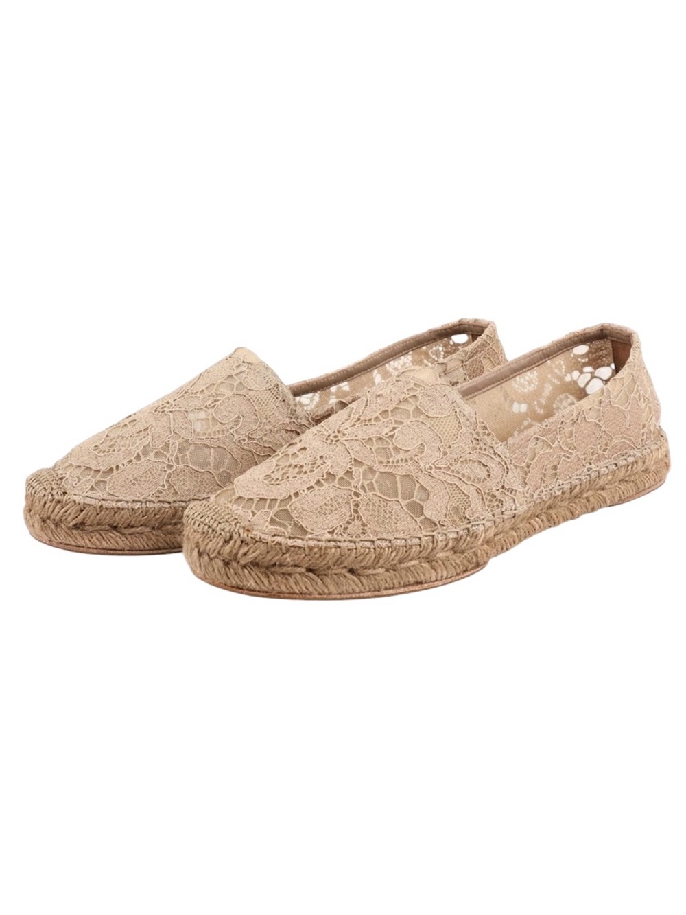 Dolce & Gabbana Embroidery Flower Pattern Lace Espadrilles